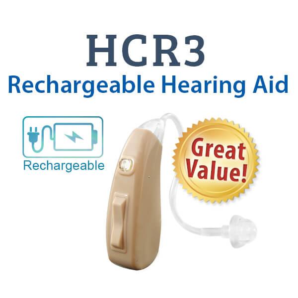 HCR3 Rechargeable Digital Hearing Aid - Beige