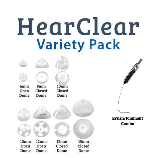 Hear Clear Dome Variety Pack (Pkg of 6, 9c, 10c, 12o, 12c)